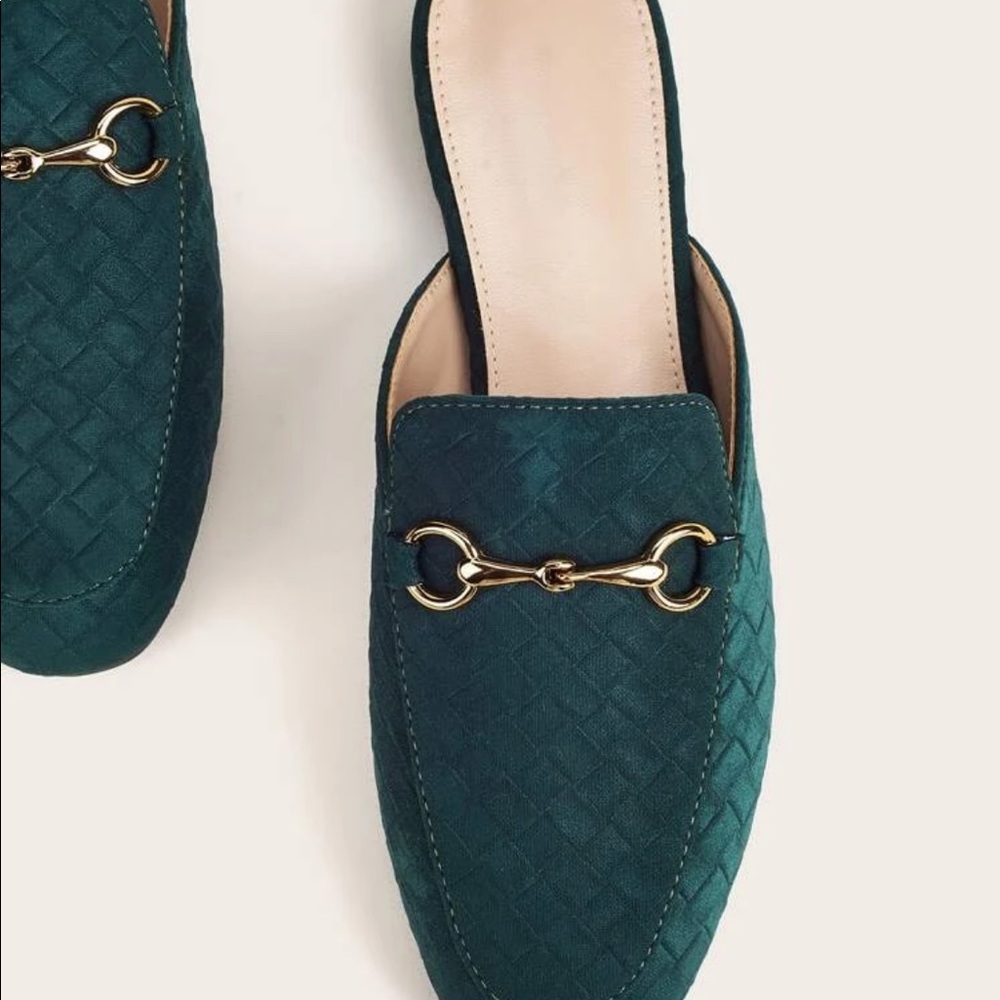 Snaffle Decor Woven Pattern Loafers - image 3